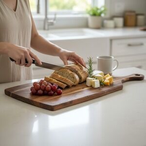 Kirkland's Charcuterie Board Live Edge 26in Brown New Large Acacia Wood